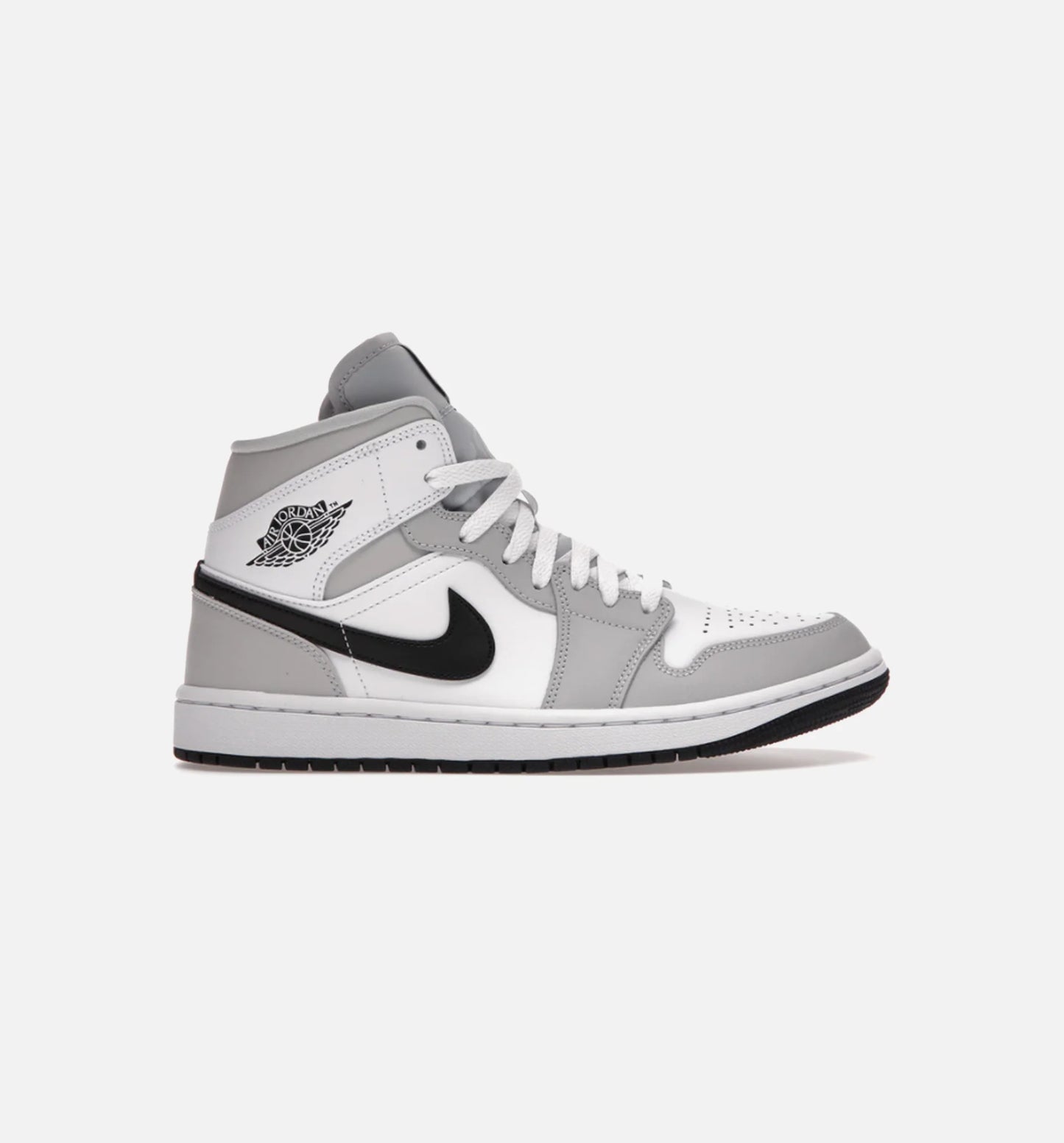 Air Jordan 1 Mid Light Smoke Grey Womens Lifestyle Shoe White Light Smoke Grey Black Limit One Per Customer