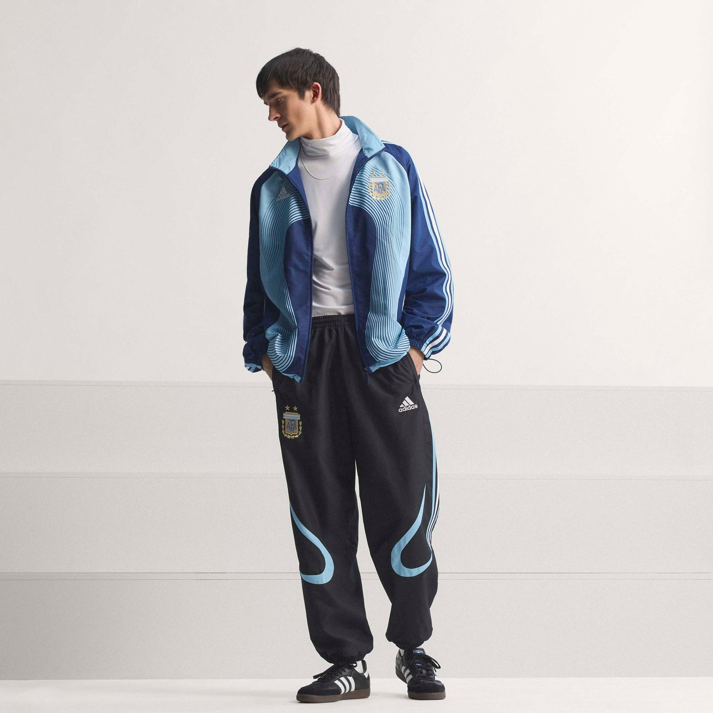 adidas Argentina Away 2006 Mens Track Top Dark Blue
