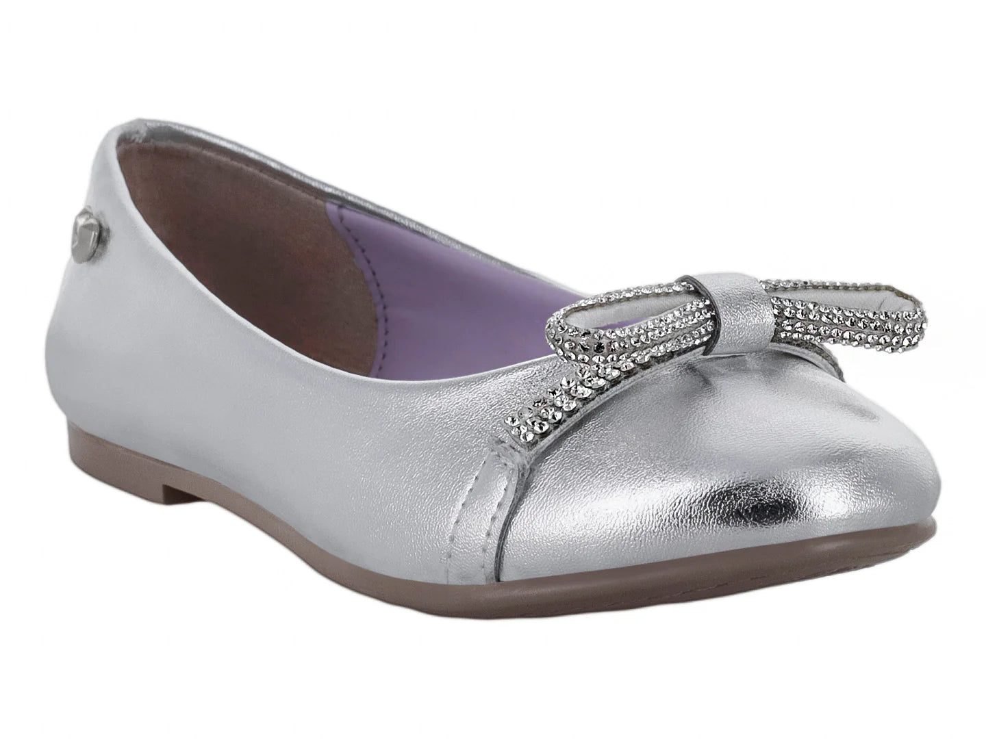Zapatos Planos Tropicana Metalizados Plata para Niña