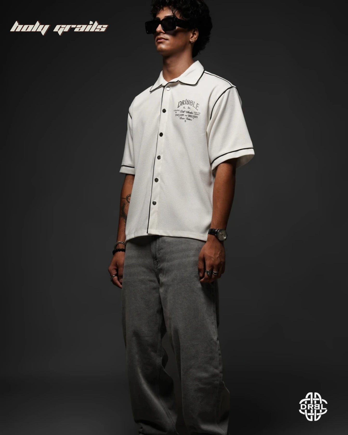 Waffle Phantom White Shirt HG x DRBL