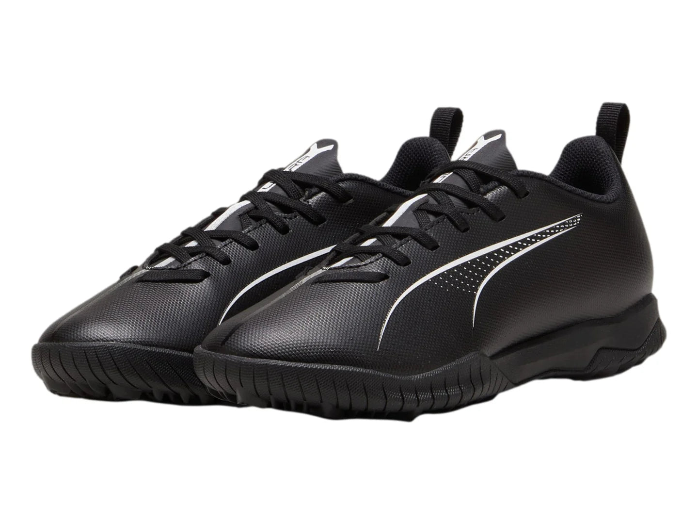 Tenis de Fútbol PUMA Ultra 5 Play Negro y Blanco para Niño