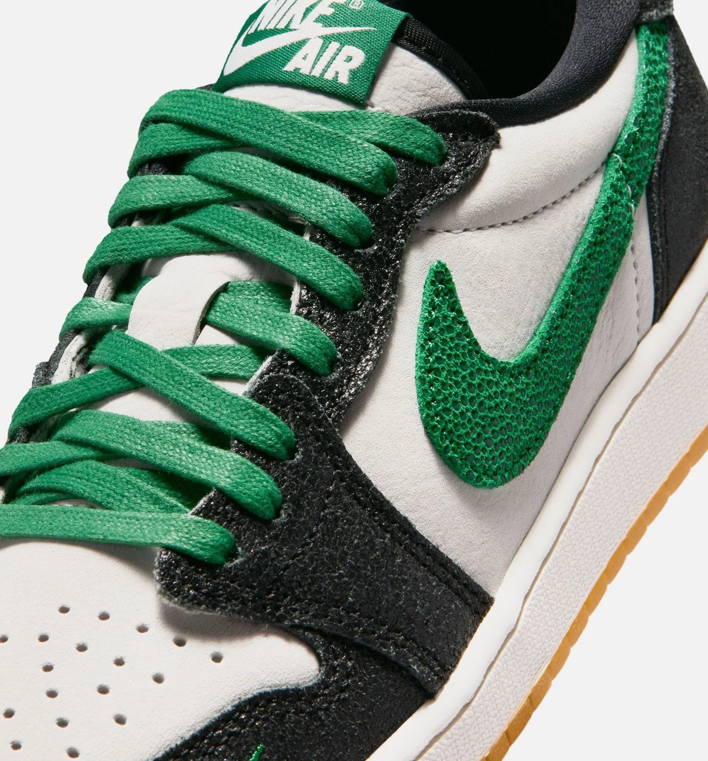Air Jordan 1 Retro Low OG Phantom And Pine Green Grade School Lifestyle Shoe Phantom Pine Green Black Free Shipping