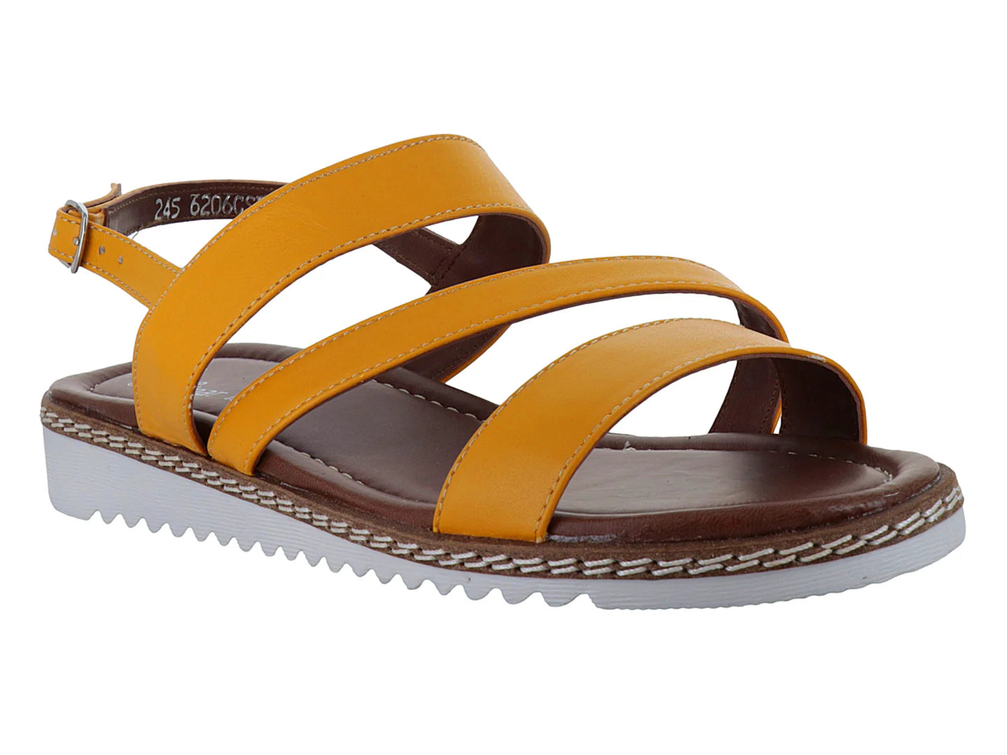 Sandalias Suave Caminar Mostaza para Mujer