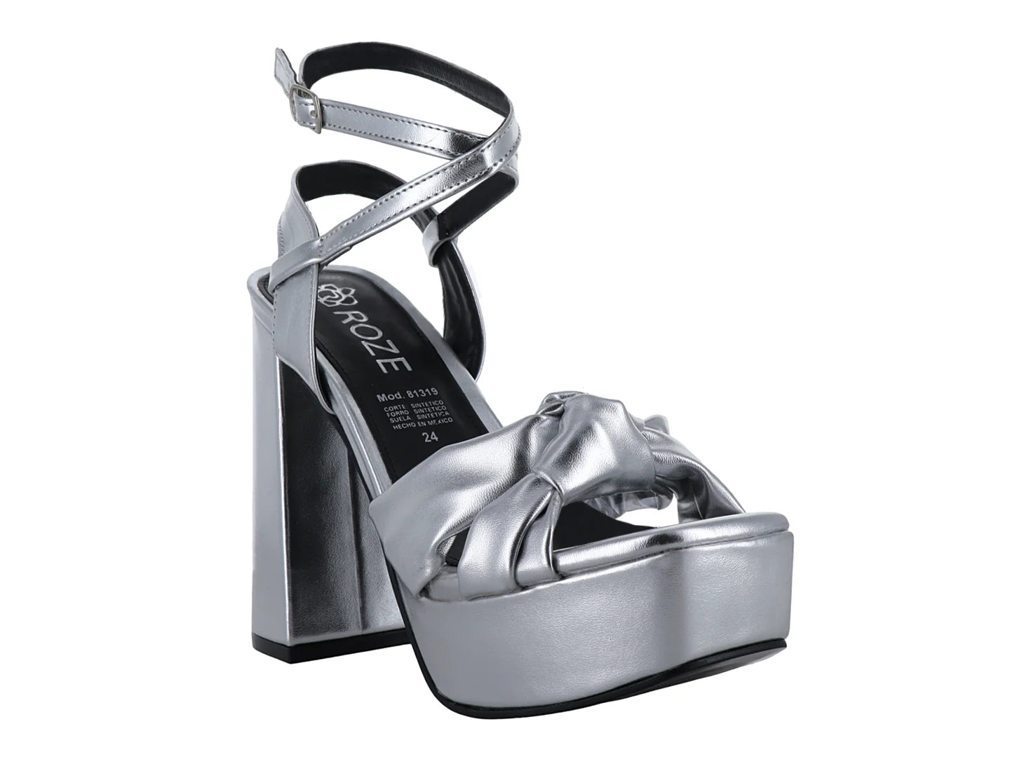 Zapatillas Roze Color Plata para Mujer