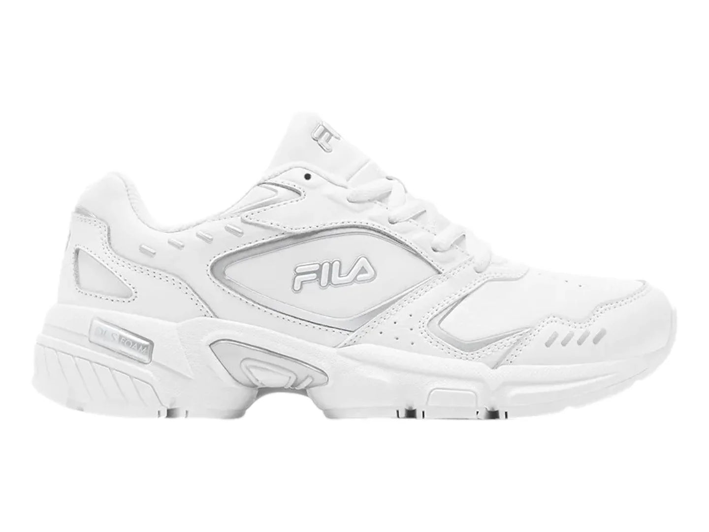 Tenis Fila Memory Decimus Blanco y Plata para Mujer