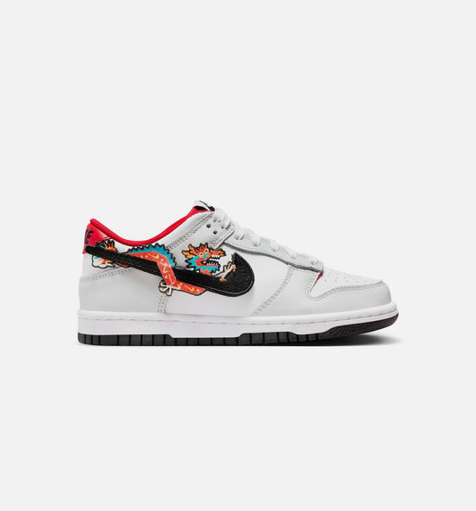 Dunk Low Year of the Dragon Grade School Lifestyle Shoe Black Red White