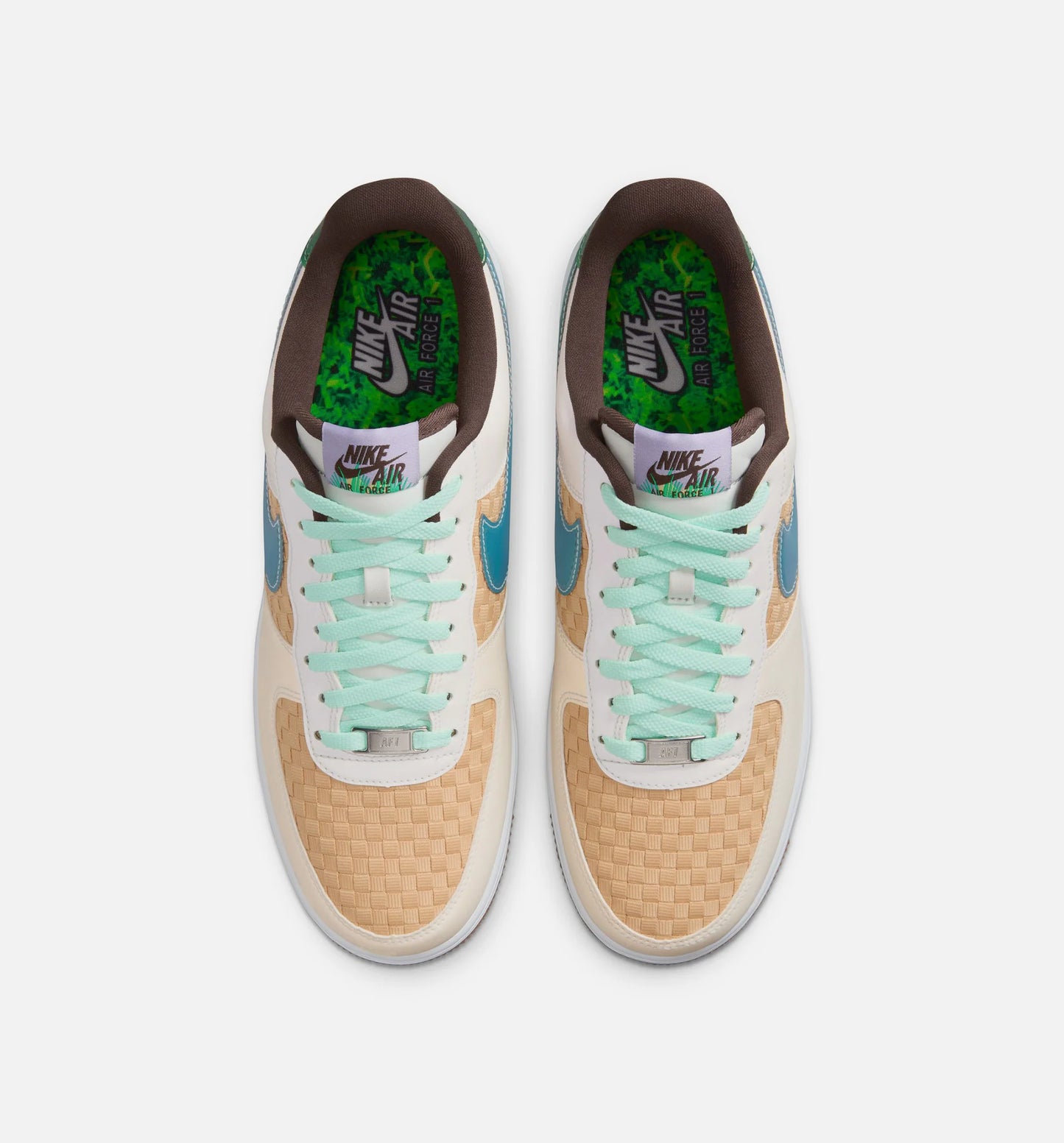 Air Force 1 Retro Sesame and White Mens Lifestyle Shoe Summit White Glacier Blue Mint Foam