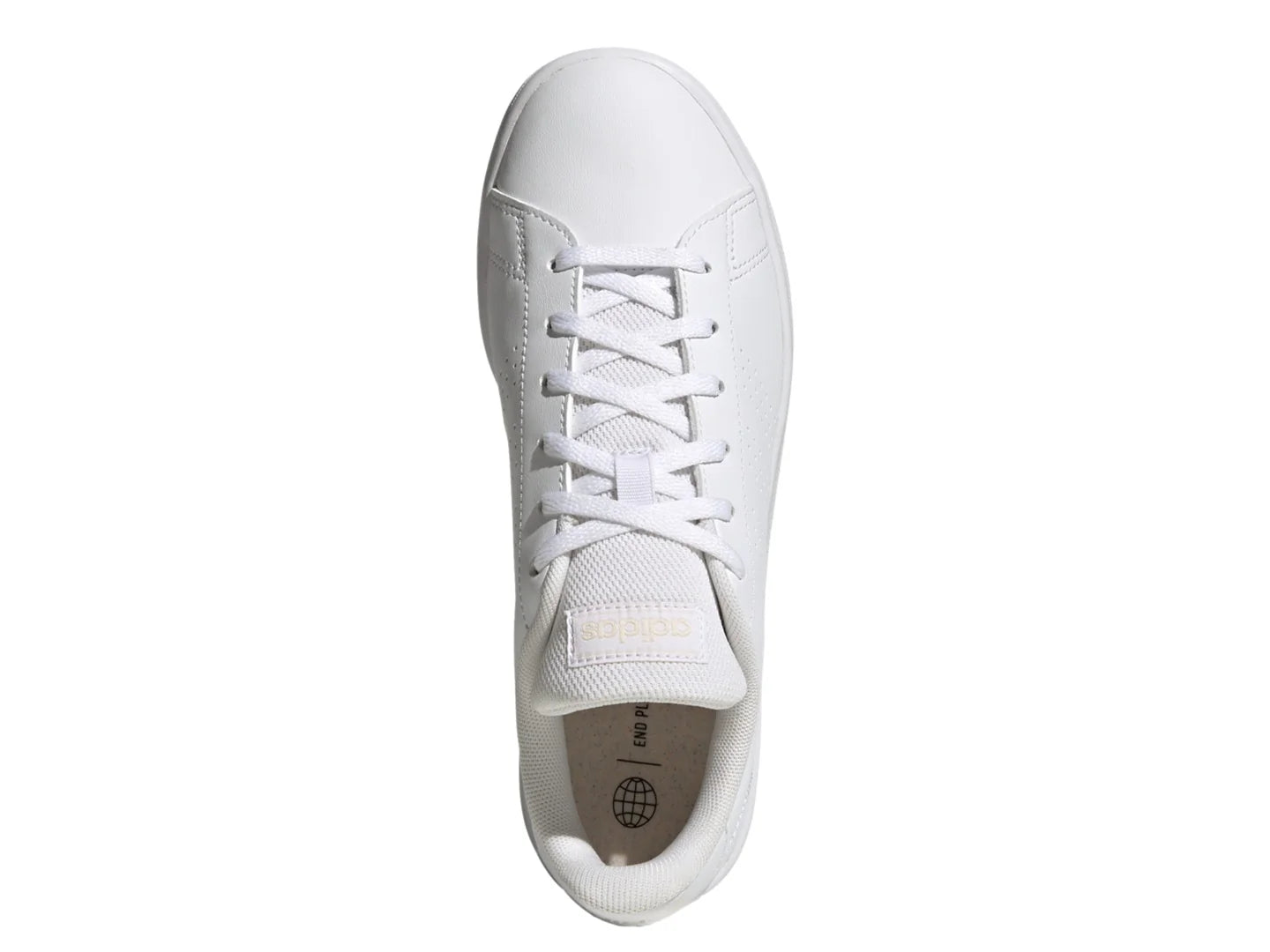 Tenis Adidas Advantage Base Blanco y Naranja para Mujer