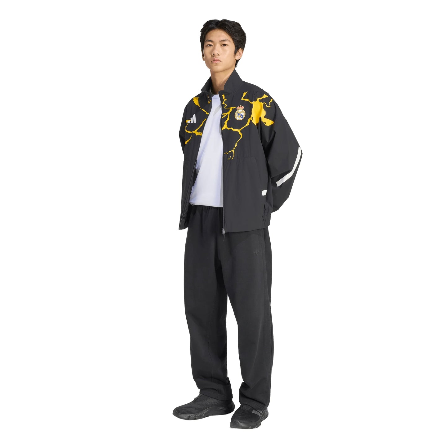 adidas Real Madrid Avengers ZNE Anthem Mens Soccer Jacket Black