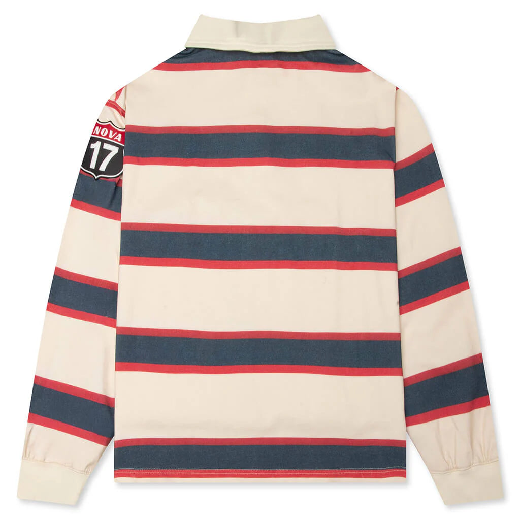 Stripe L S Rugby Beige