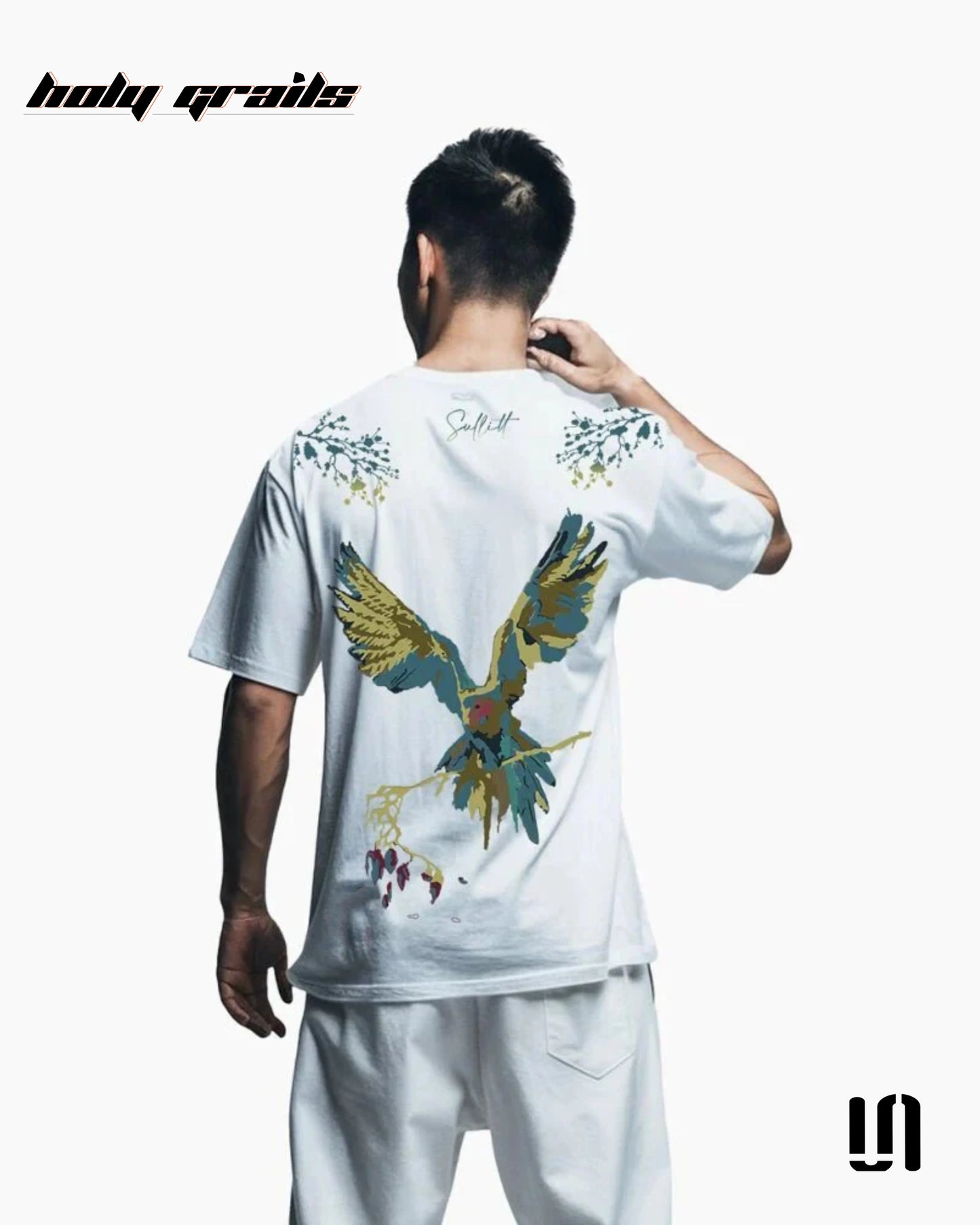 Vividly Parrot White Oversized Tee HG x Sullitt