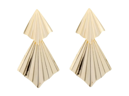 Aretes ROZE Geométricos Dorado para Mujer