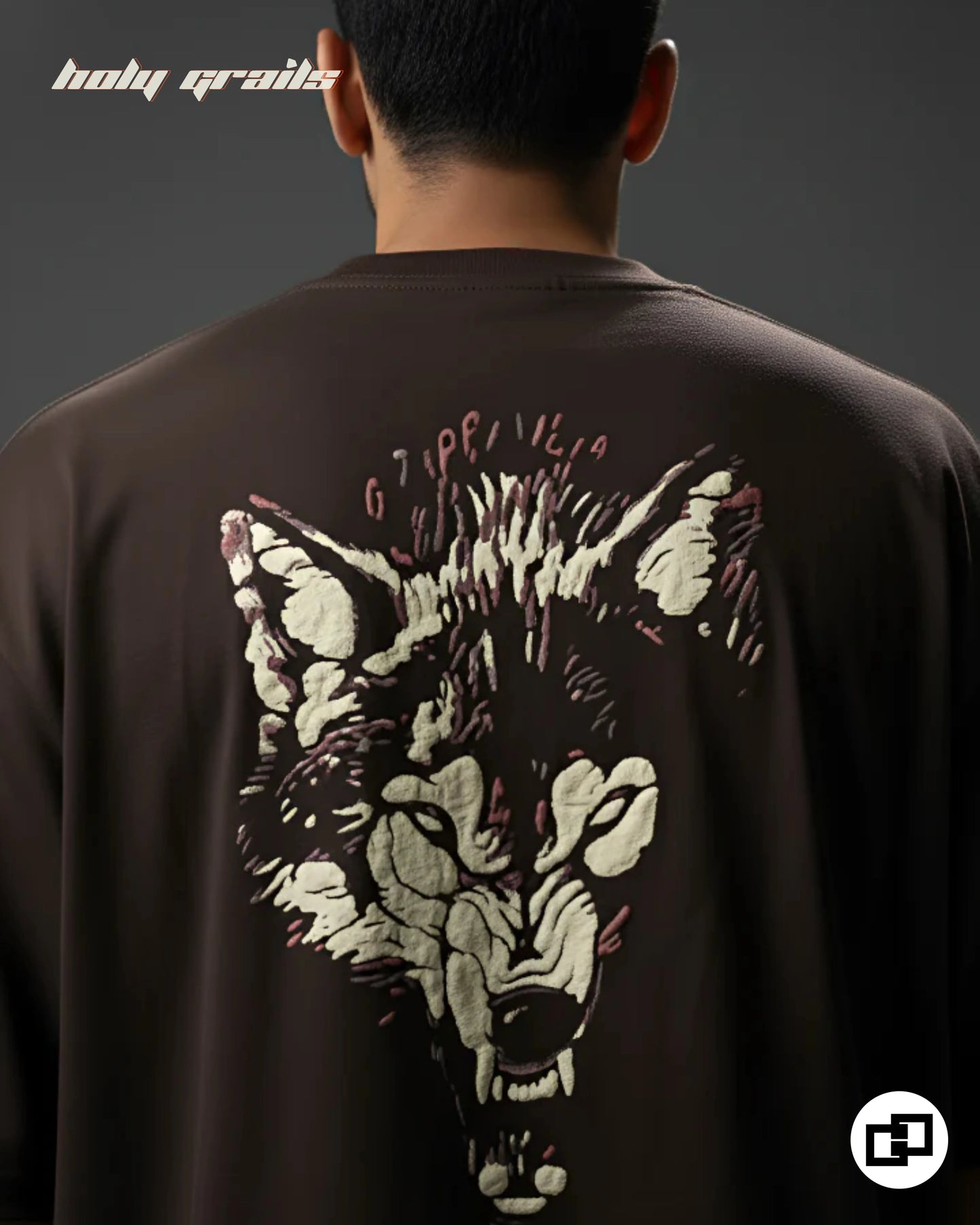 Wolf Brown Oversize T Shirt HG x Grey Hound