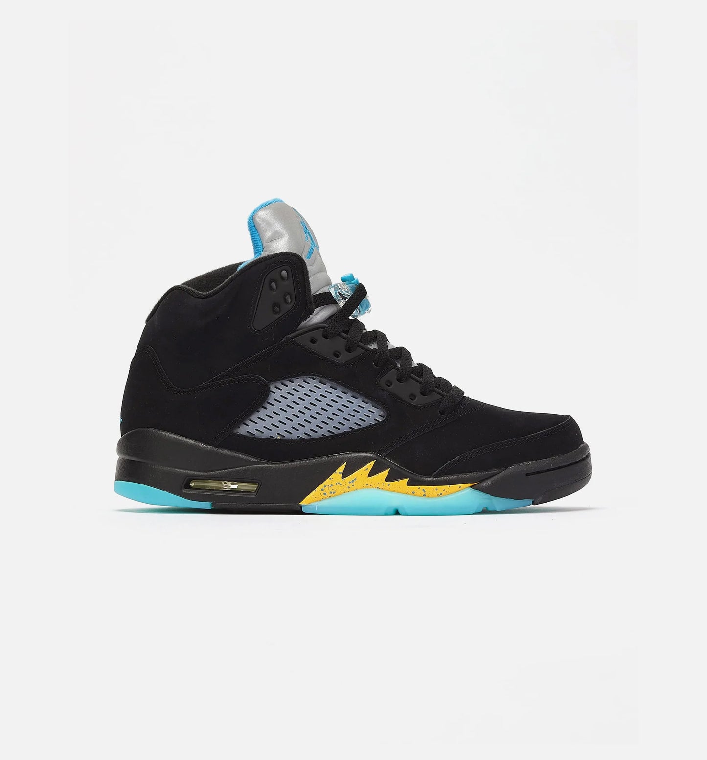Air Jordan 5 Retro Aqua Mens Lifestyle Shoe Black Aqua Free Shipping