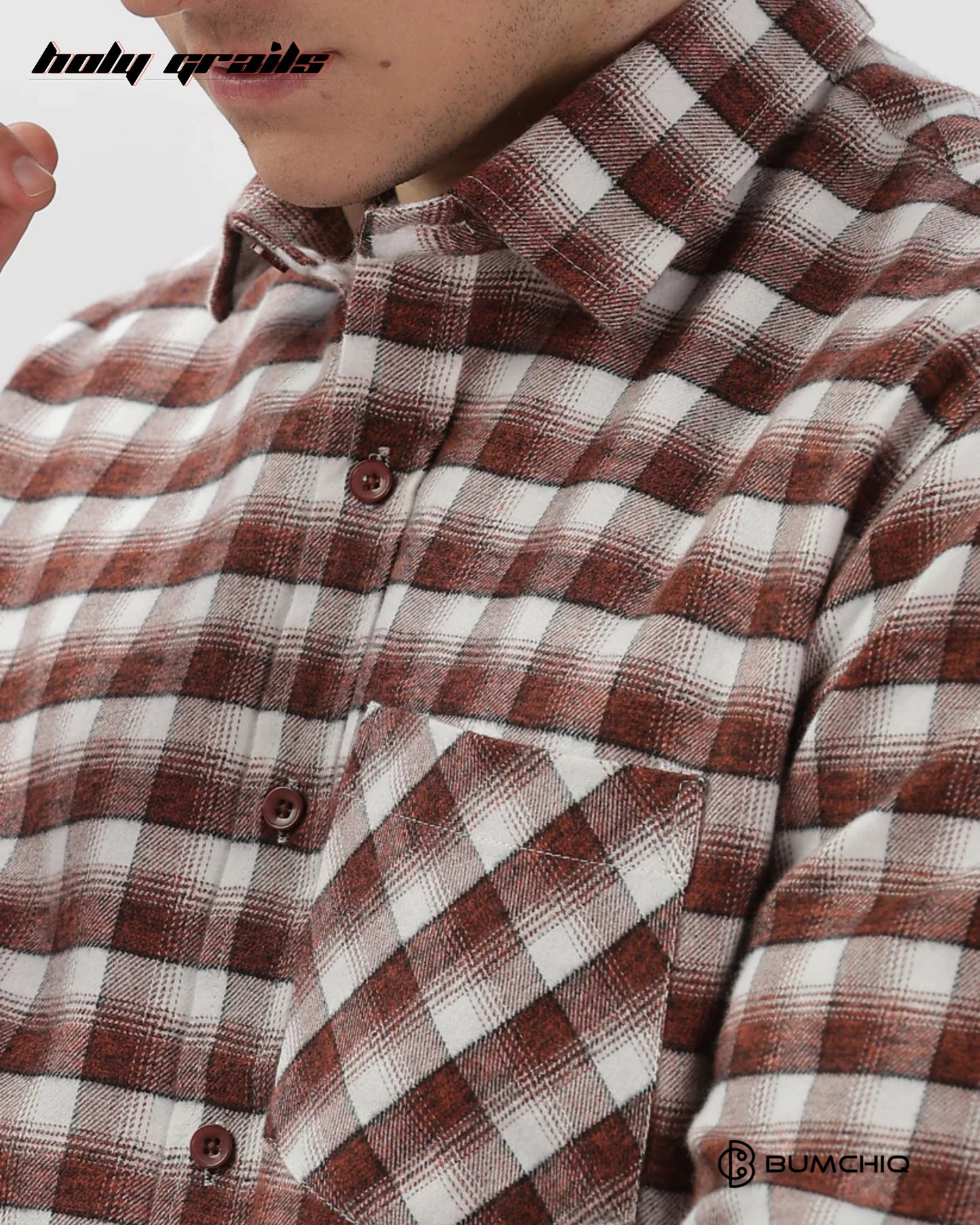 Mini Maroon Flannel Overshirt HG x Bumchiq