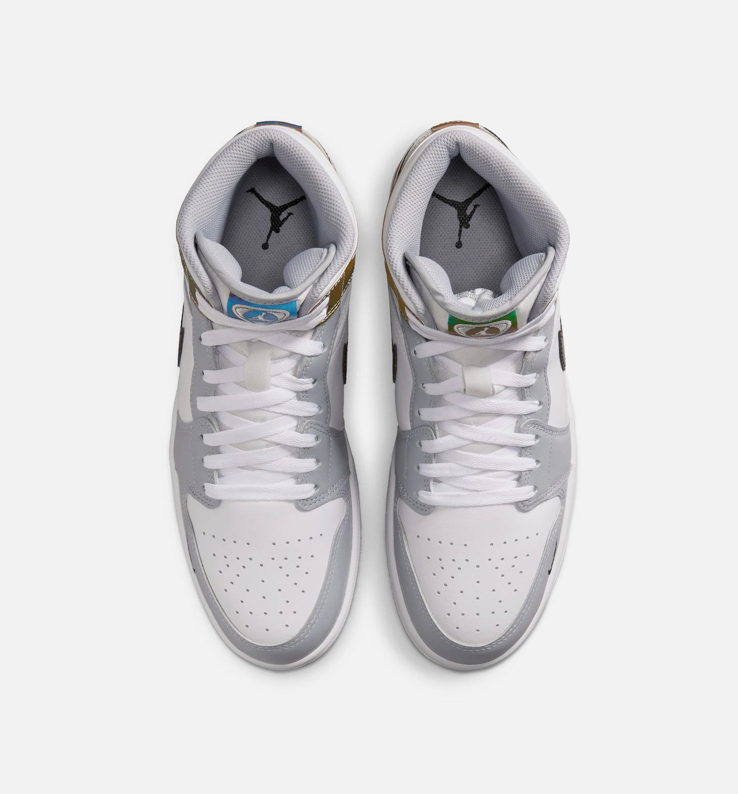 Air Jordan 1 Mid SE Mens Lifestyle Shoe Black White Wolf Grey