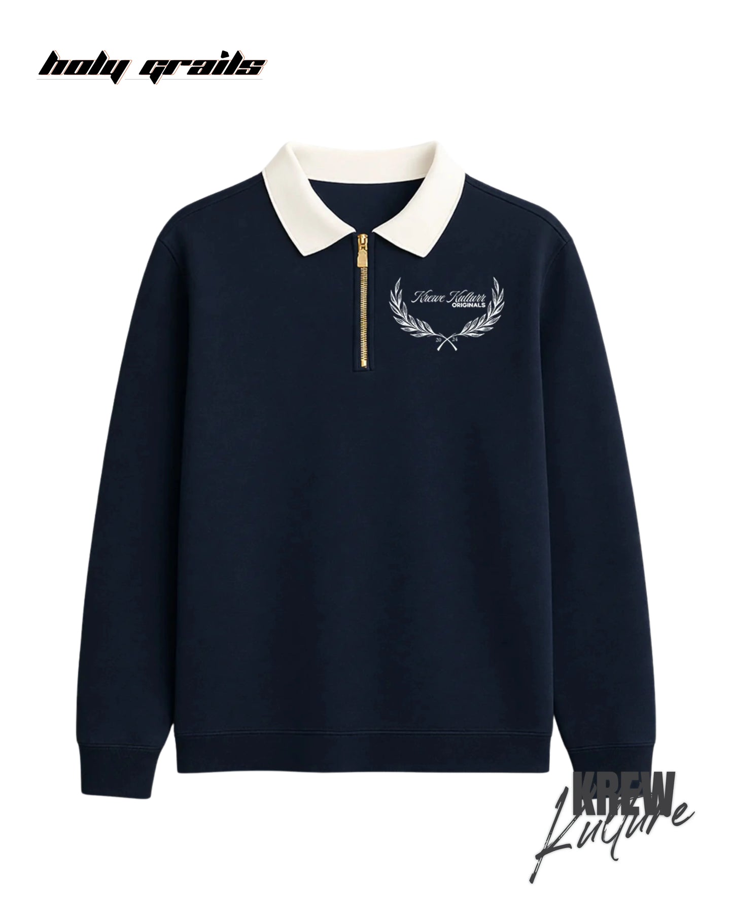 The Elite Navy Blue Polo T Shirt HG x Krewe Kulturr