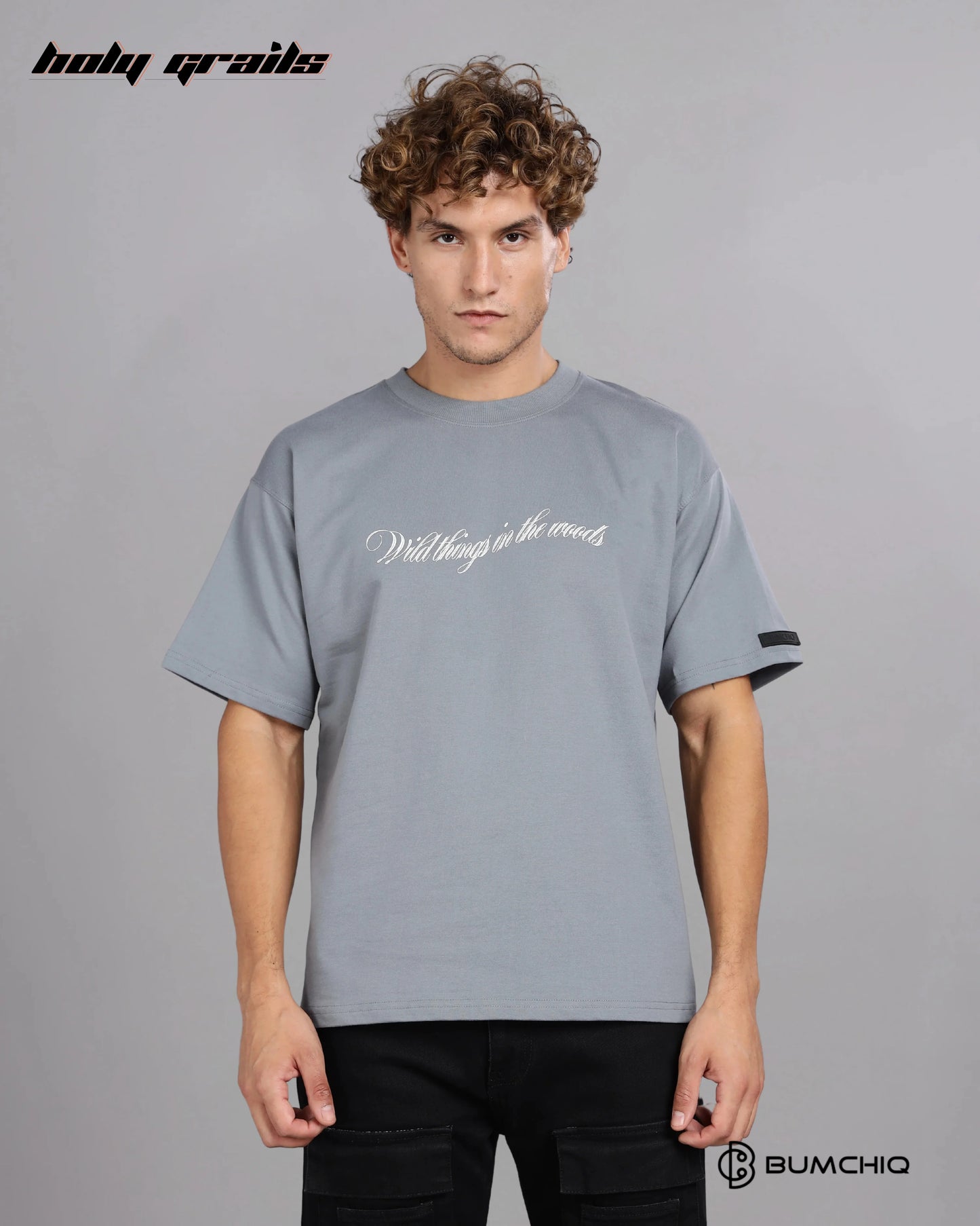 Wild Bear Grey Oversize Tee HG x Bumchiq