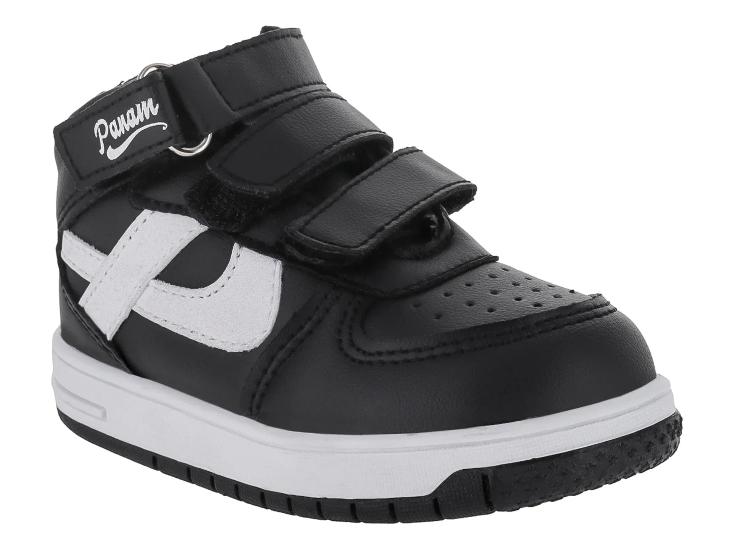 Tenis Panam Negro y Blanco para Niño