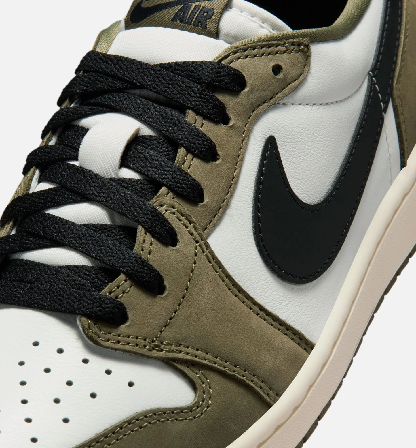 Air Jordan 1 Low OG Medium Olive And Summit White Mens Lifestyle Shoe Medium Olive Black Summit White Sail