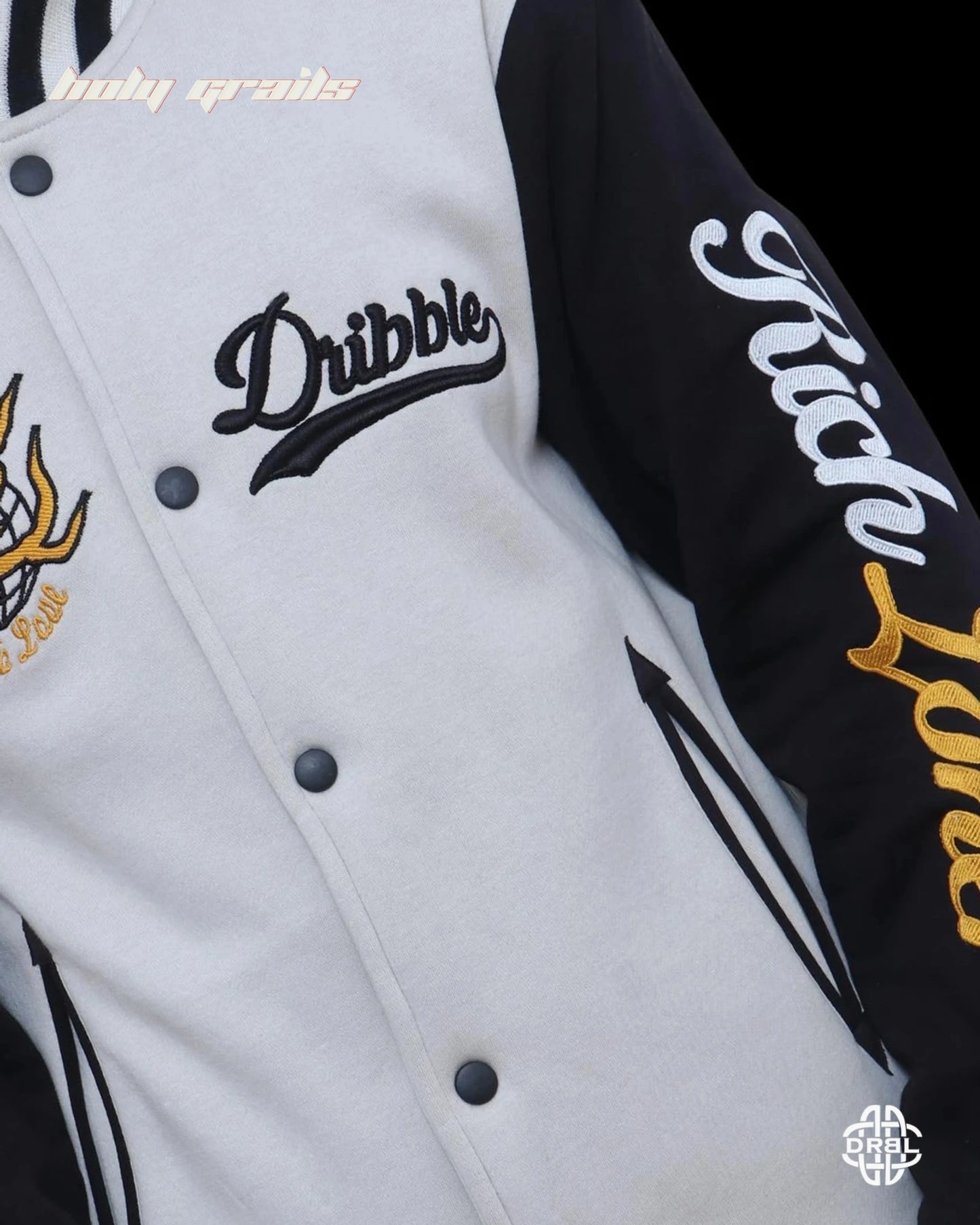 Rich Loner x Vanilla Beige Varsity Jacket HG x DRBL