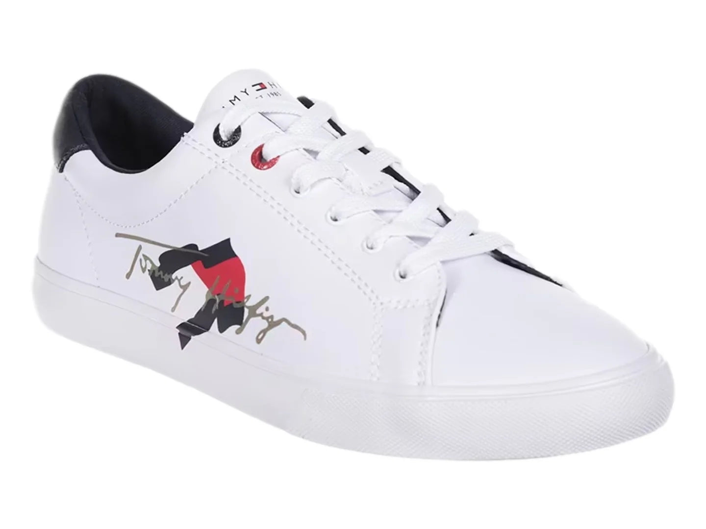 Tenis Tommy Hilfiger TH Flag Signature Blancos para Mujer
