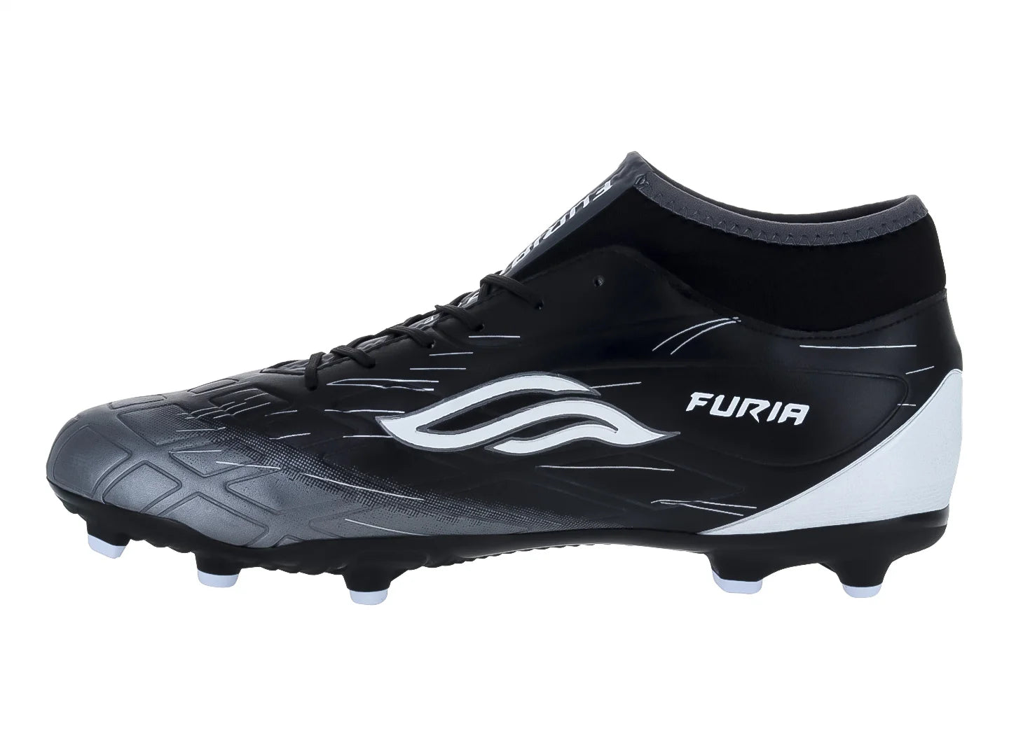 Tenis de Fútbol Furia Speed Negro y Blanco para Hombre