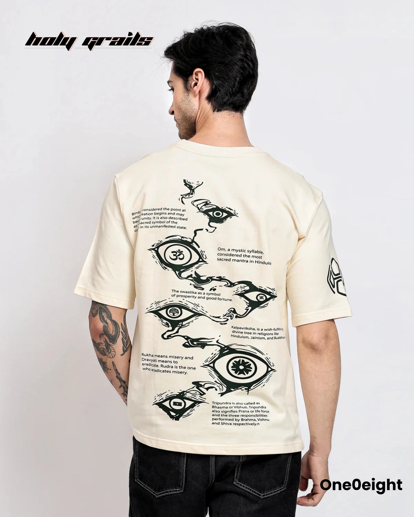 Tattva Cream Oversize Tee HG x One0eight
