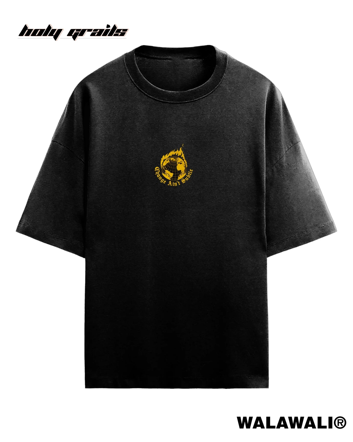 Burn The Rest Grey Oversize Tee HG x Walawali
