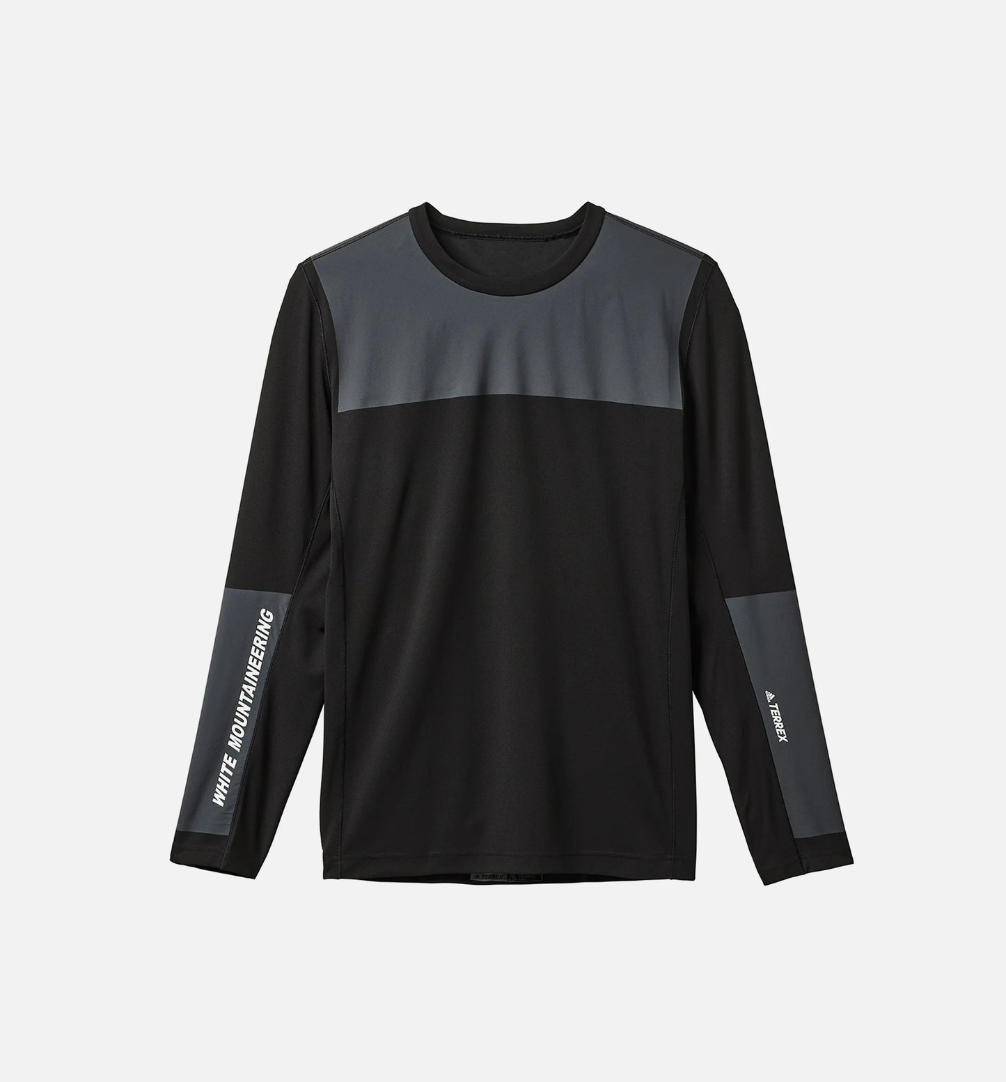 Agravic Bonded Long Sleeve Mens T Shirt Black White