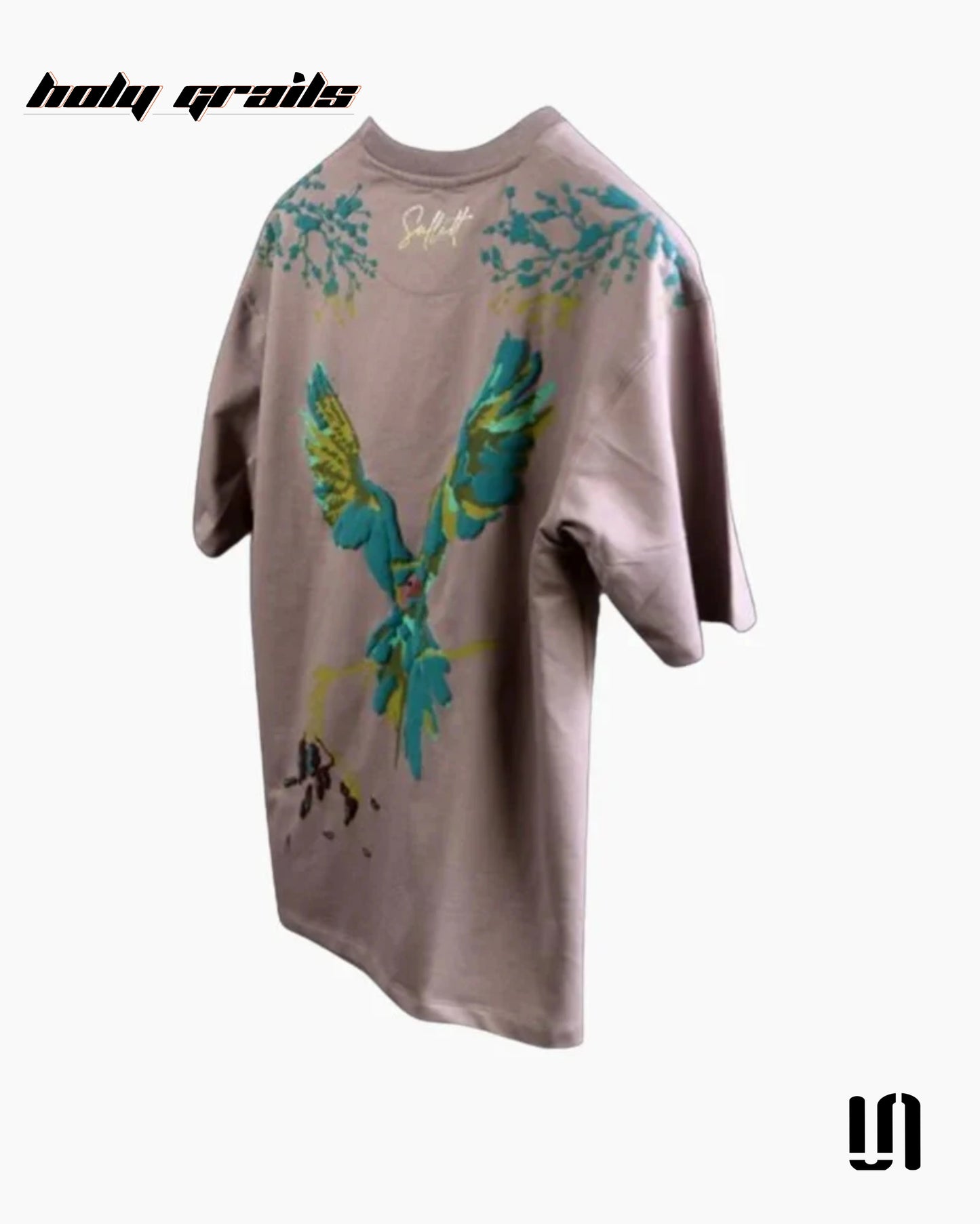 Vividly Parrot Ash Grey Oversized Tee HG x Sullitt