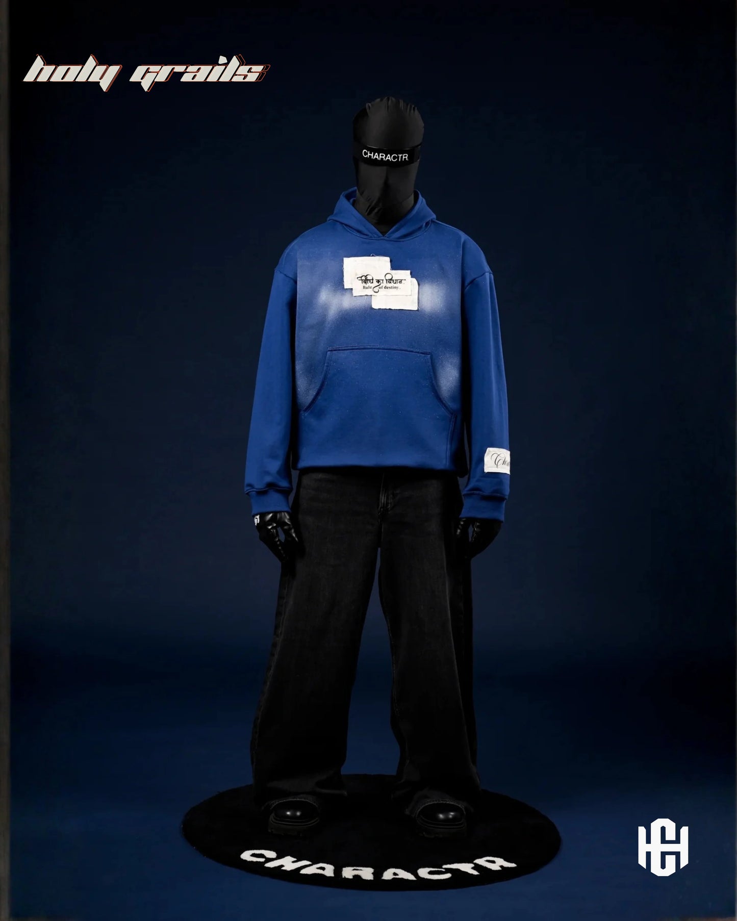 The Rule of Destiny Blue Oversize Hoodie HG x Charactr