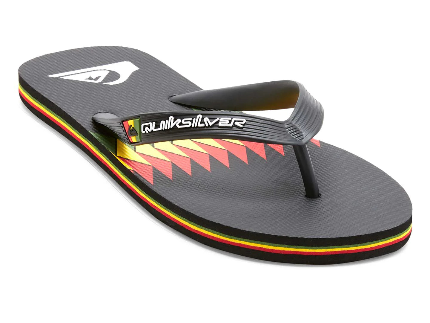 Sandalias Quiksilver Molokai Art II Negro Rojo y Verde para Hombre