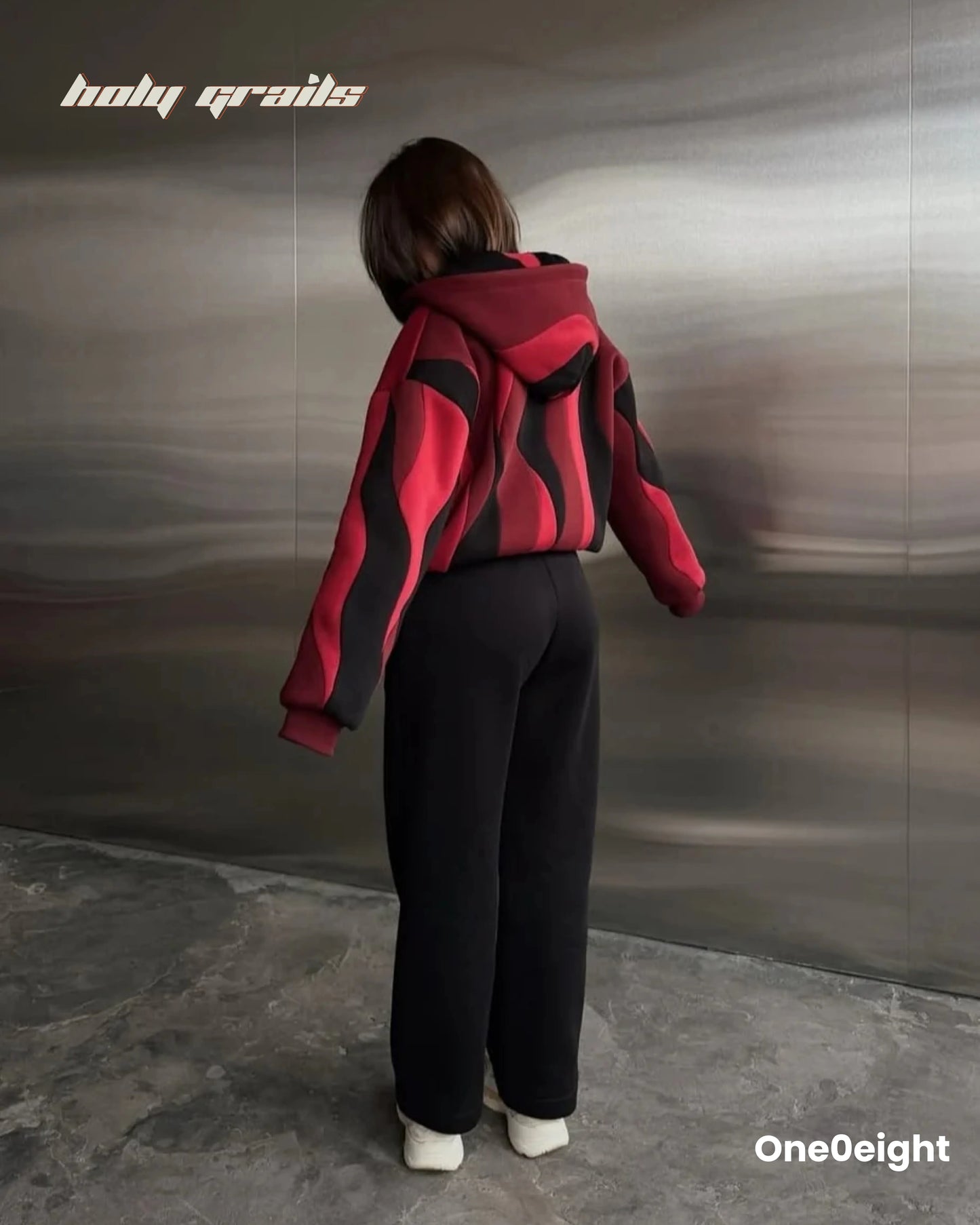 Heart on Fire Reversible Zipper Hoodie HG x One0eight