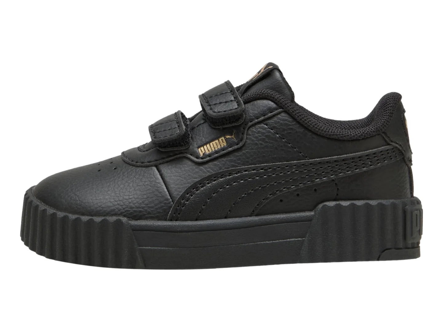 Tenis PUMA Carina 30 Negro y Oro para Niño