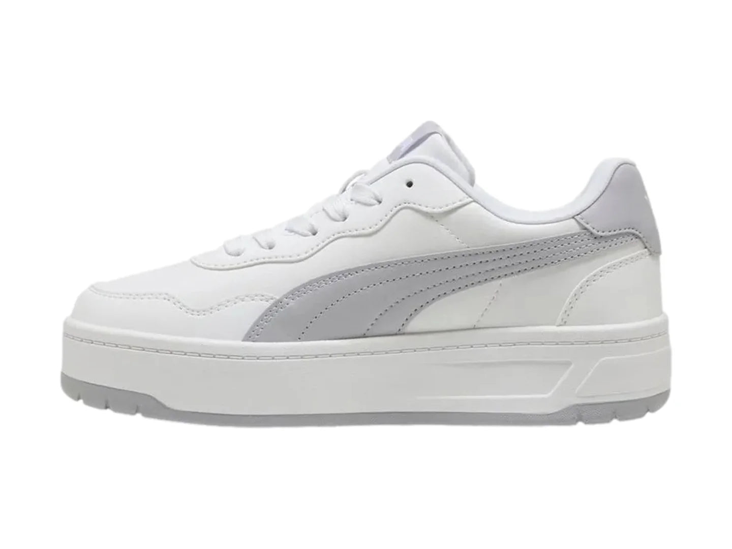 Tenis PUMA Court Lally Skye Blanco y Plata para Mujer
