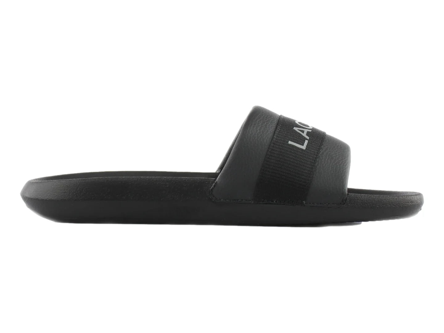 Sandalias Lacoste Croco Slide Negro para Hombre
