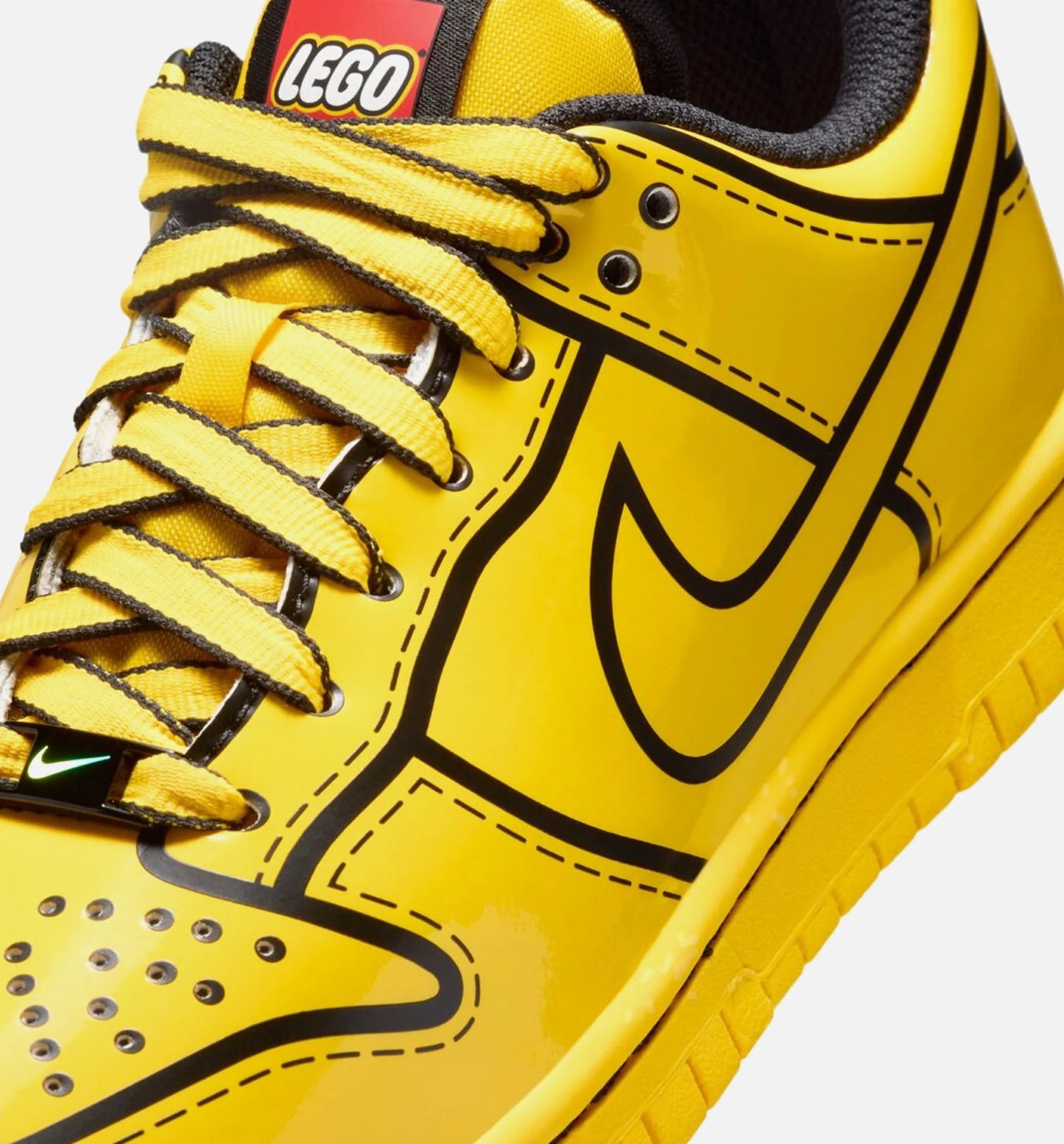 Dunk Low x Lego Grade School Lifestyle Shoe Tour Yellow Black Volt Tour Yellow