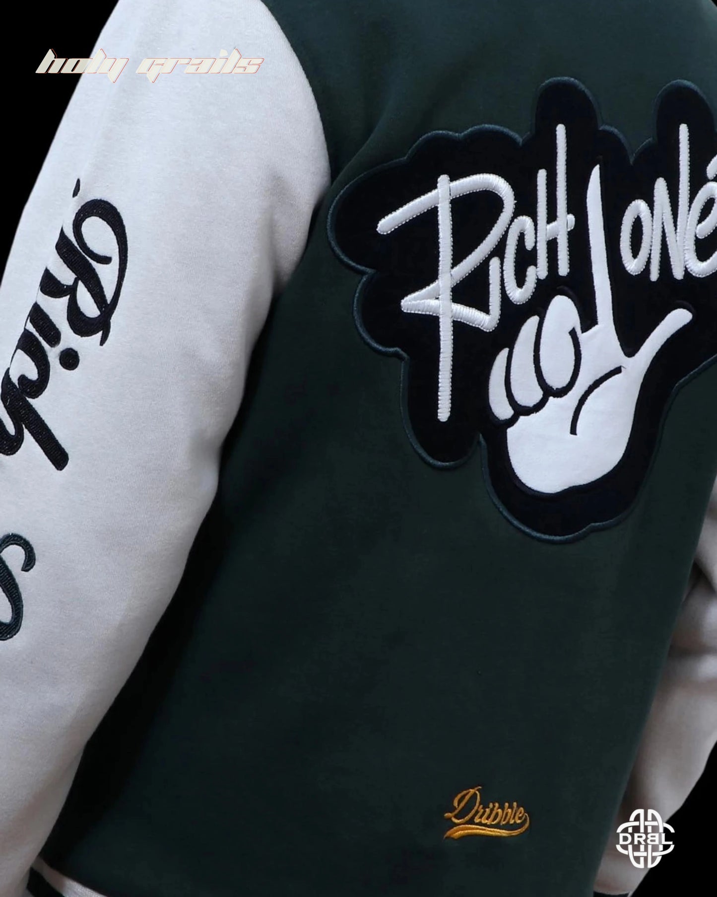 Rich Loner x Bottle Green Varsity Jacket HG x DRBL