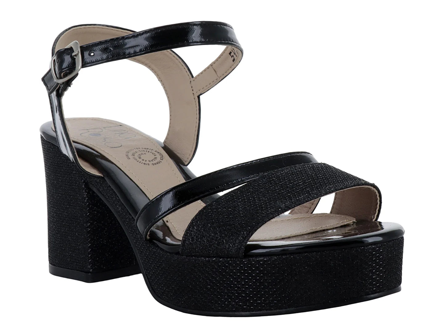 Zapatillas de Fiesta Luna Rosa Negro para Mujer