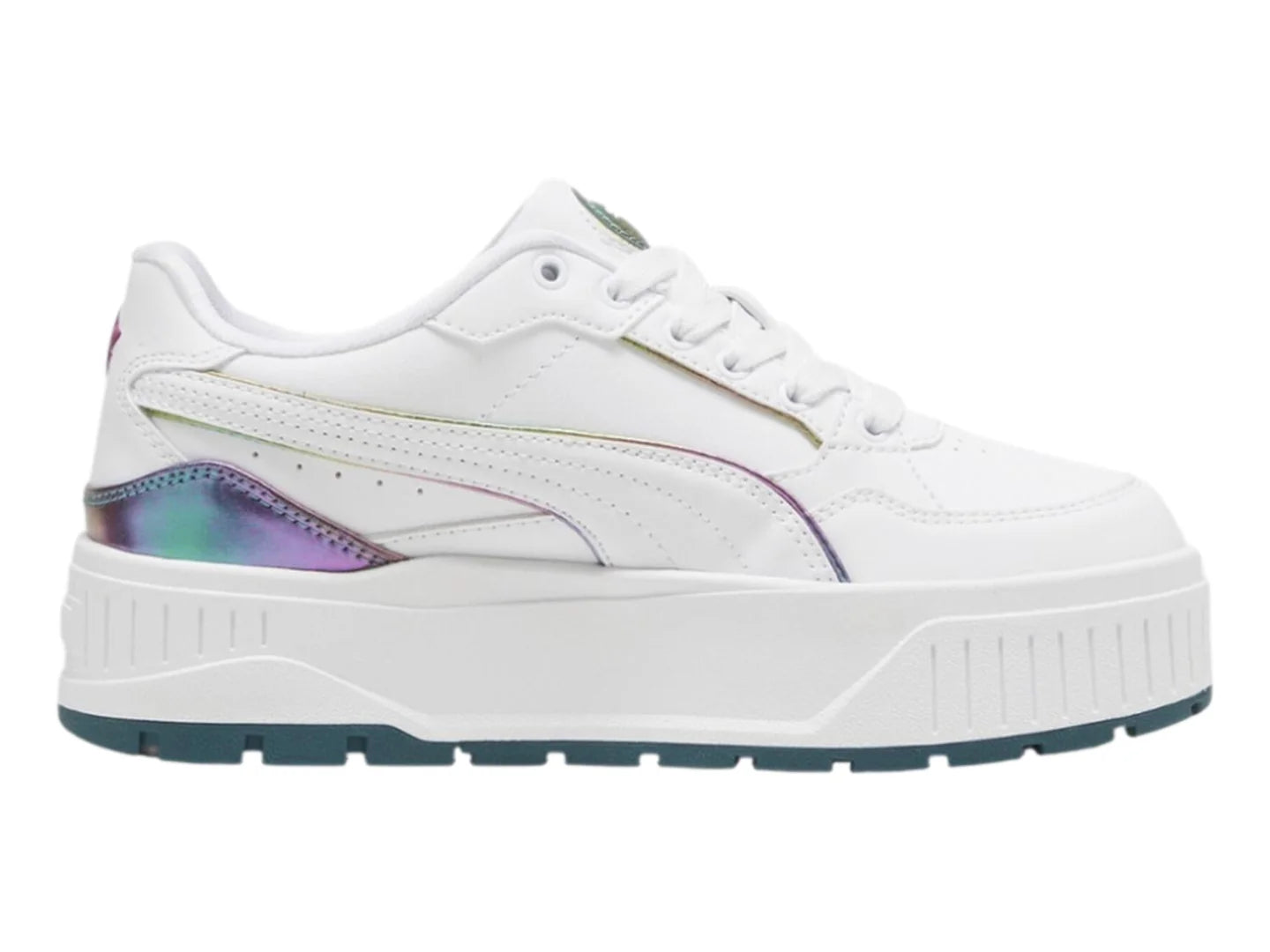 Tenis PUMA Karmen II Idol Bouncy Sky Blanco y Verde para Niña