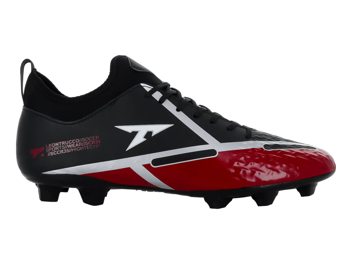 Tenis de Fútbol Leon Trucco Negro y Rojo