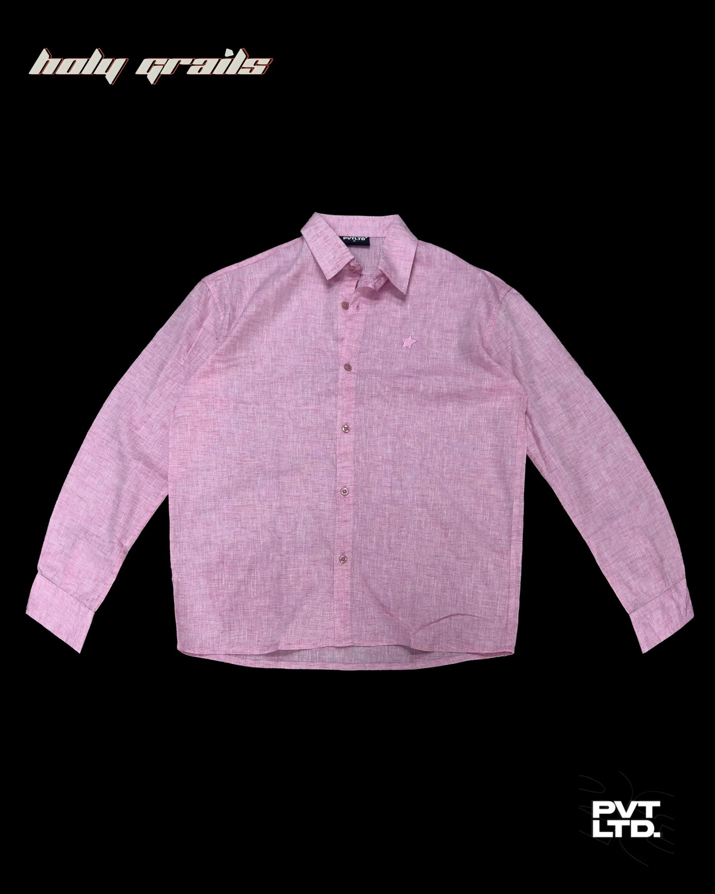 Pink Solid Linen Shirt HG x Pvt Ltd