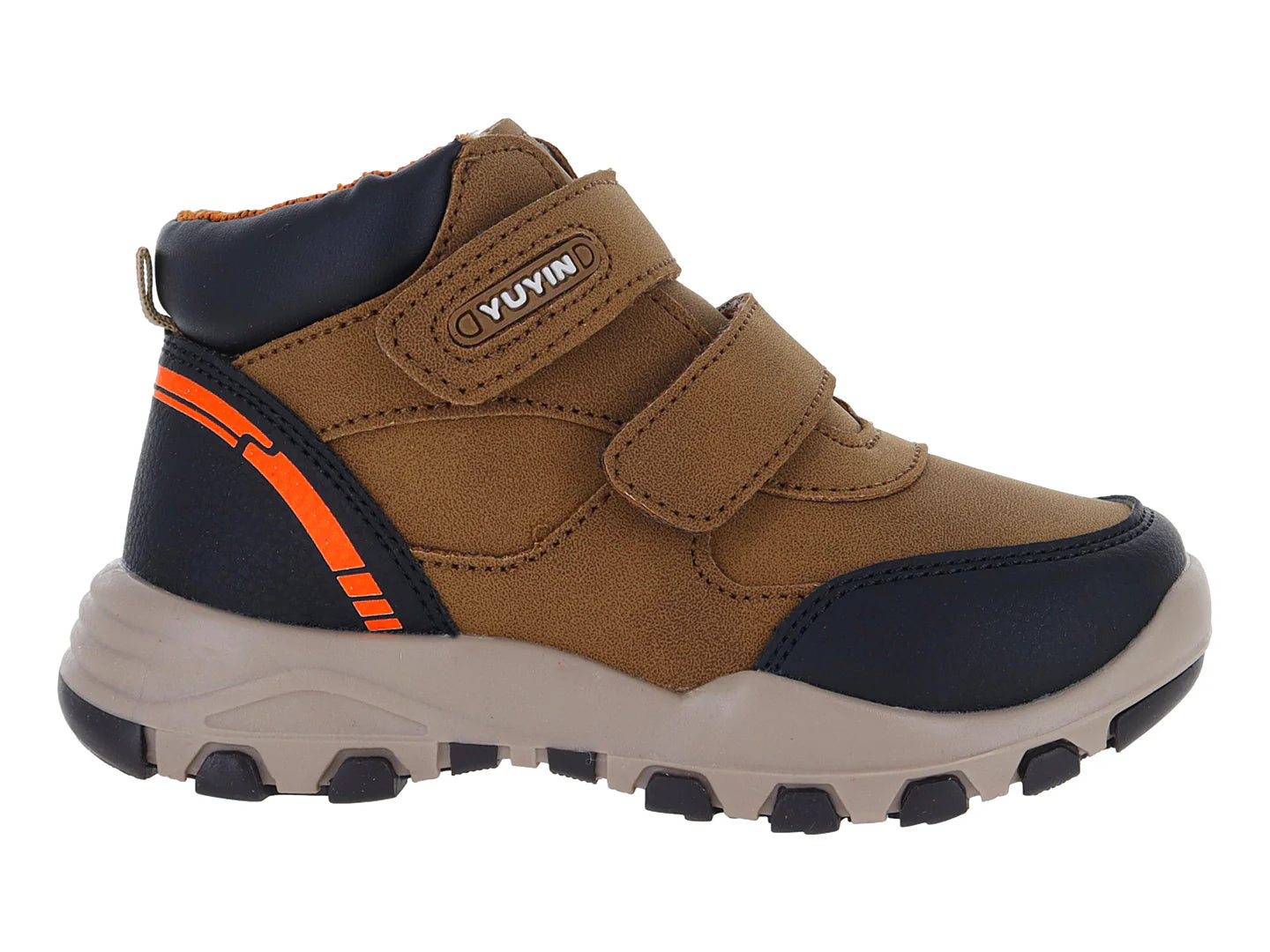 Botas Militares Yuyin Color Cajeta para Niño