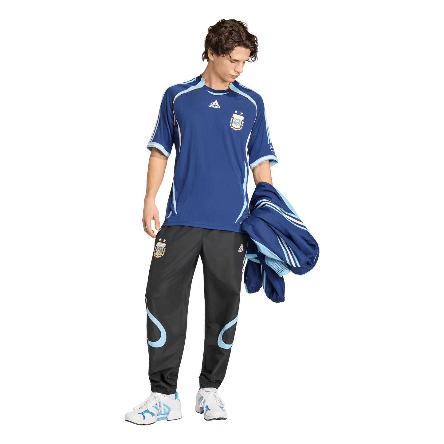 adidas Argentina Away Mens Soccer Jersey 2006 Dark Blue