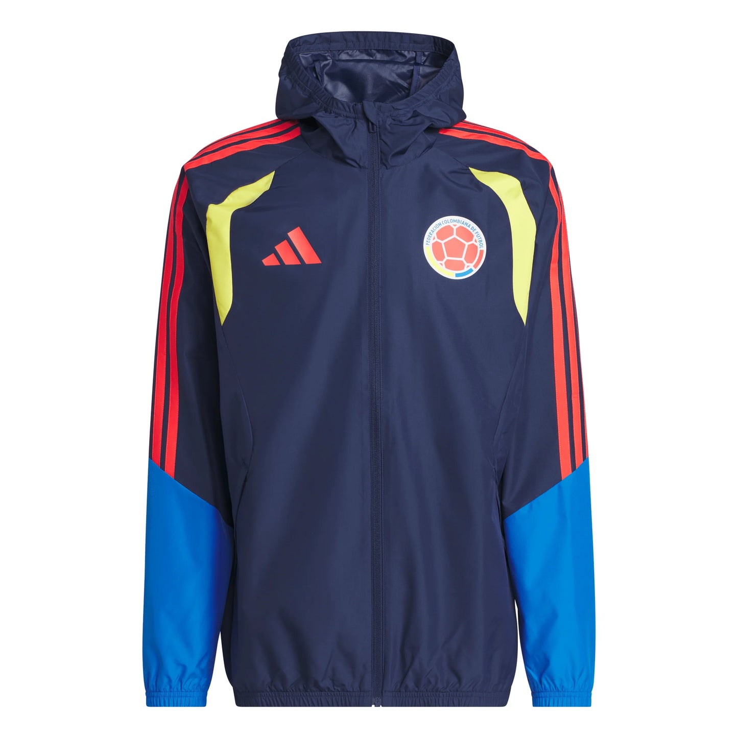 adidas Colombia 26 Tiro All Weather Mens Soccer Jacket Blue