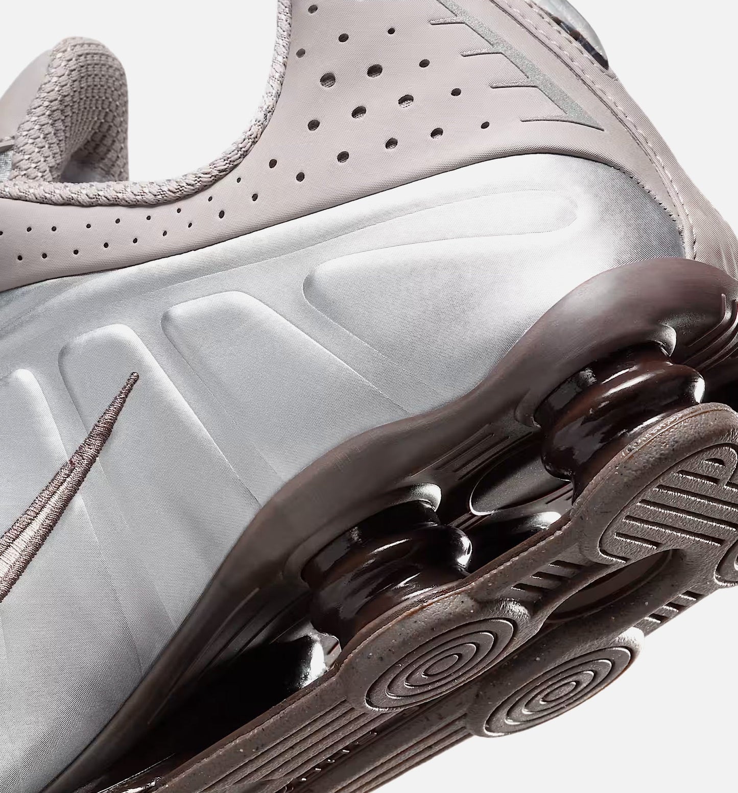 Shox R4 Mens Lifestyle Shoe Cave Stone College Grey Baroque Brown Cave Stone