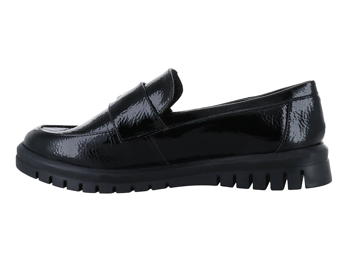 Zapatos Planos Clinton Charol Negro para Mujer
