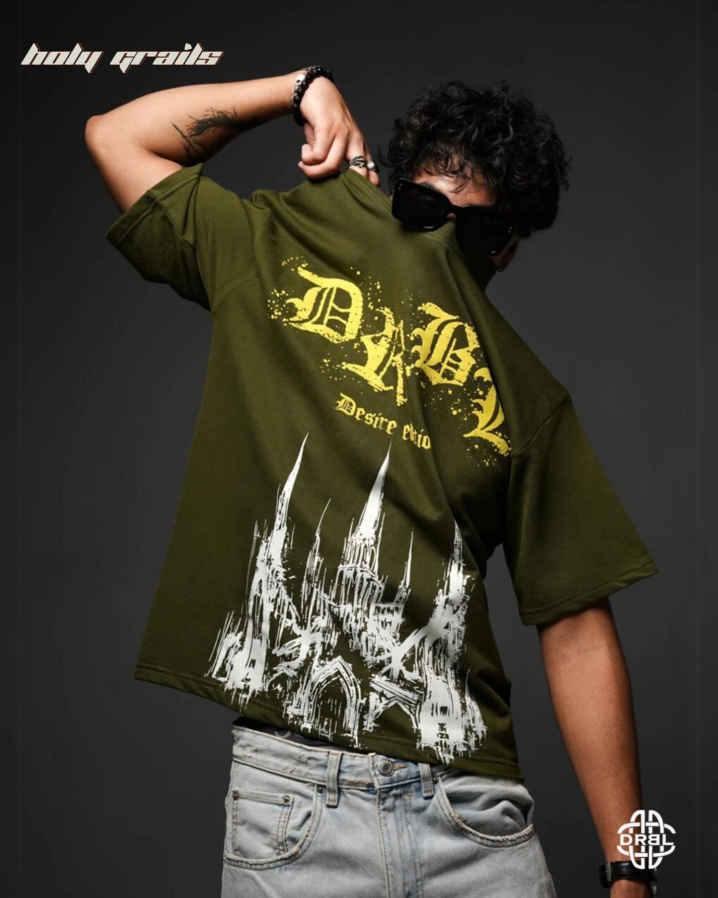 Sniful Shadows Olive Tee HG x DRBL