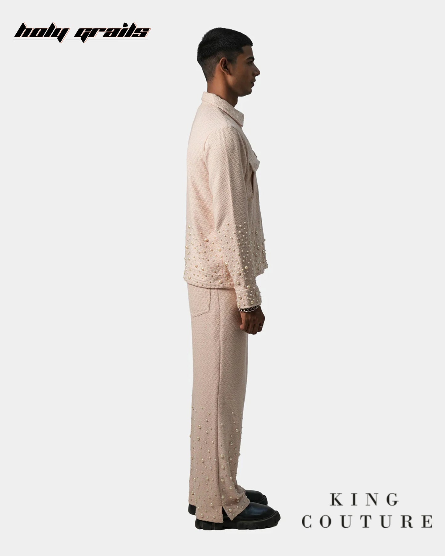 Rose Pearl Zipper Jacket HG x King Couture
